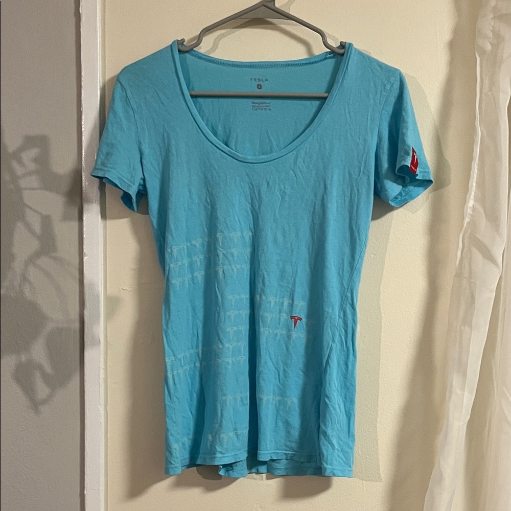Tesla Women's Light Blue Short Sleeve Tee